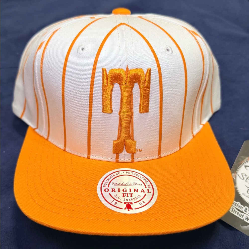 Mitchell & Ness Orange $ White Tennessee Volunteers Hardwood Classics Pinstripe